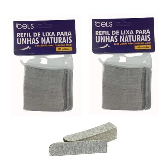 Refil Para Lixa de Unha Natural Cels - 200 Unidades