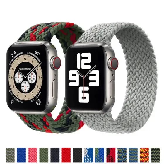 PULSEIRA ELOA NYLON PARA RELÓGIO SMARTWATCH MEDIDA 49mm 45mm 44mm 42mm 41mm 40mm 38mm TAMANHO M