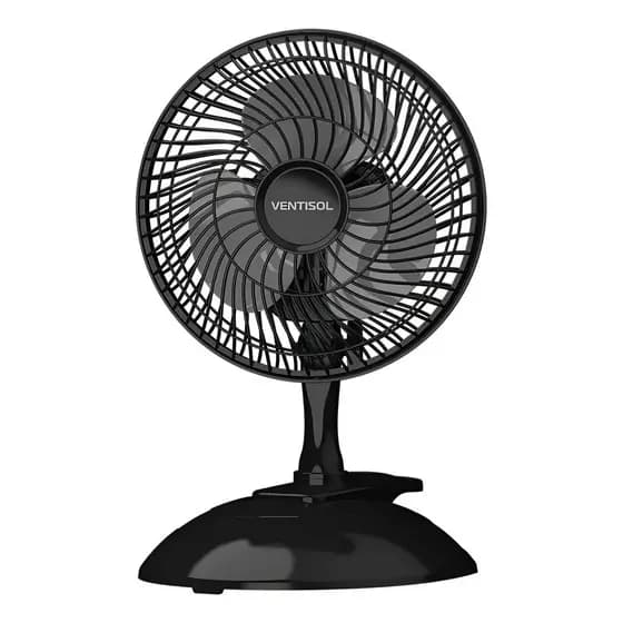 Micro Ventilador Mini 20cm Black Turbo 3pás Ventisol 127v