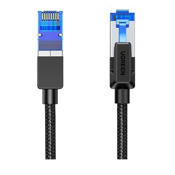 Cabo Rede Ethernet Ugreen Cat 8, F/ftp, Trançado Nw153 Preto 3 metros