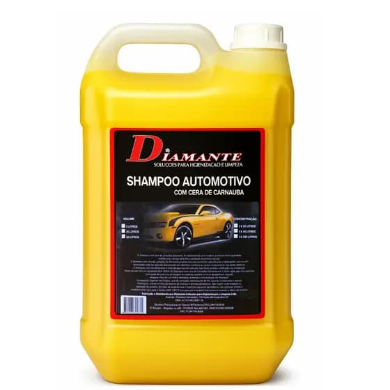 Shampoo automotivo com Cera de Carnaúba pH Neutro - Para Todas as Cores de Veículos 5 Litros