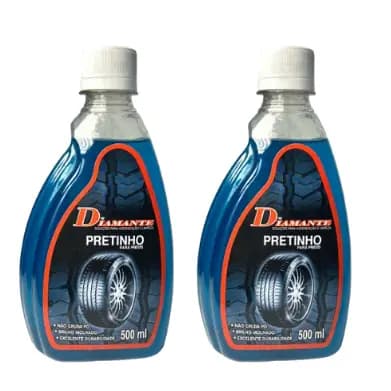Kit 2 Pretinho Para Pneus Efeito de pneu molhado 2 unidades de 500ml