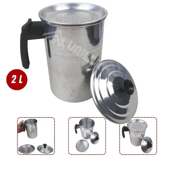 Filtro de Óleo alumínio n°2 - 2L - cozinha filtra óleo reutilizar óleo de cozinha