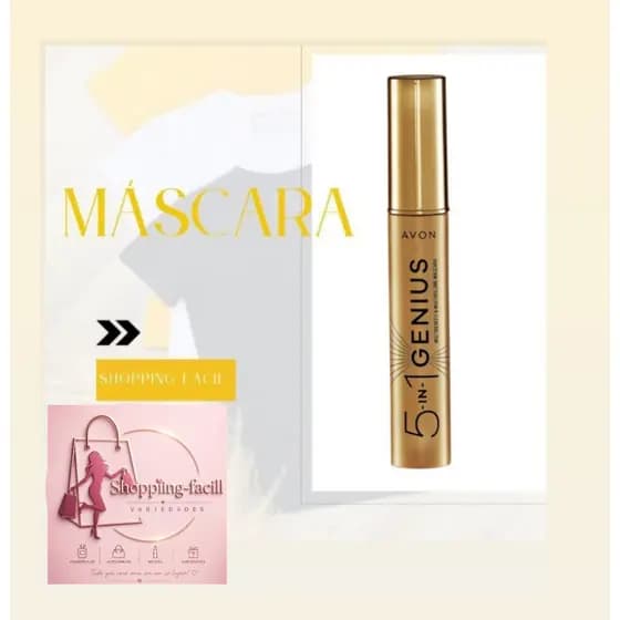 Máscara de Cílis Avon Genius 5 M1 Multibenefícios Preto