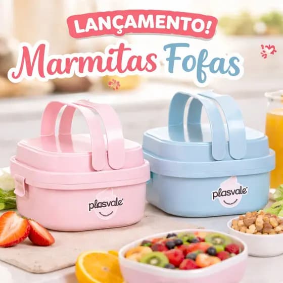 Kit 03 Marmita Com 2 Divisórias Alças E Trava De Segurança - Potes