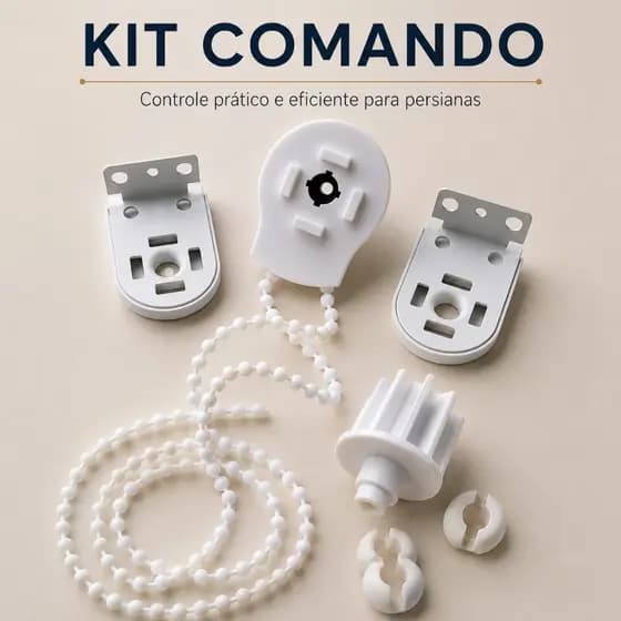 Kit Comando Completo para Persiana Rolô com Corrente Tubo 32 mm