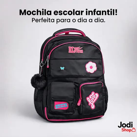 Mochila Escolar Infantil 29 Litros Resistente com Compartimentos Organizados