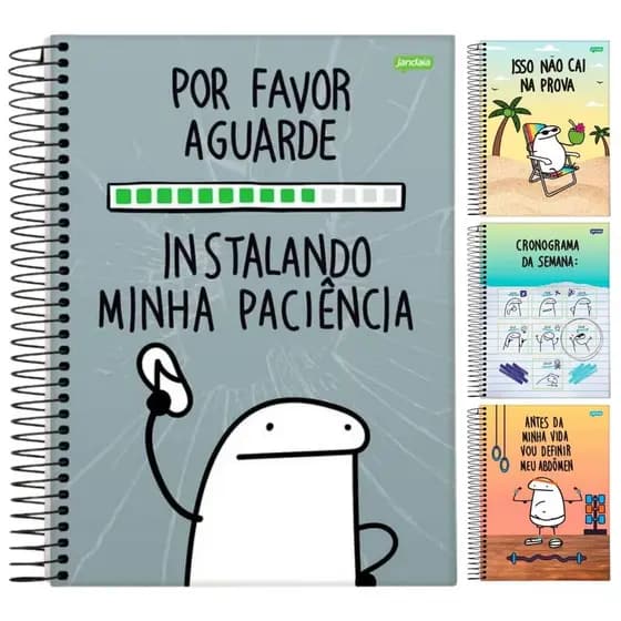 Caderno Universitário10X1 Espiral Capa Dura 160 Folhas - Jandaia FLORK
