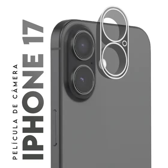 Película Protetora Lente Traseira Vidro Temperado 3D De Câmera Compatível para IPhone 17 tela 6.3 pol