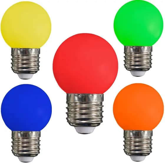 Lampada Led Bolinha 3w G45 E27 Colorida Decorativa Abajur