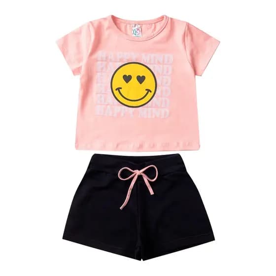 Kit 5 Conjuntos Infantil Menina Lote Roupas Verão Amarradinho
