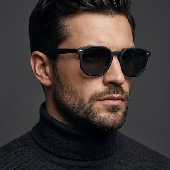 Óculos de Sol Masculino Quadrado em Acetato com Proteção UV400 Esportivo Hype Retro Vintage