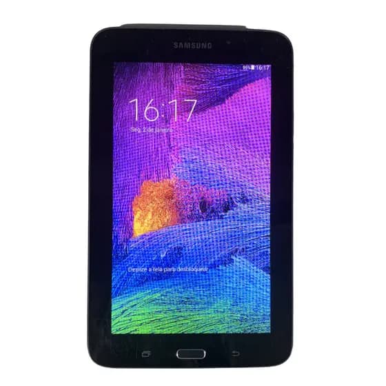 Tablet Samsung SM-T113 7 Android 4.4 WiFi 1GB RAM ideal para crianças PRETO Usado leia o anúncio