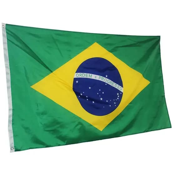 Bandeira do Brasil Grande 1,5mt por 90cm Dupla Face para Mastro e Parede com Cores Fortes e Nítidas