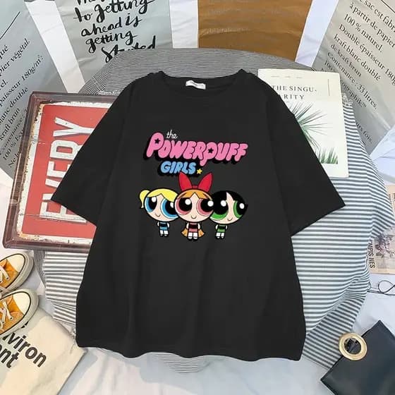 Camiseta Premium Meninas Super Poderosas Blusas Superirls Camisa Harajuku Envio Imeditado