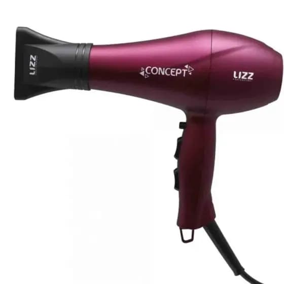 Secador de cabelo Lizz profissional concept vinho com ions 2300v