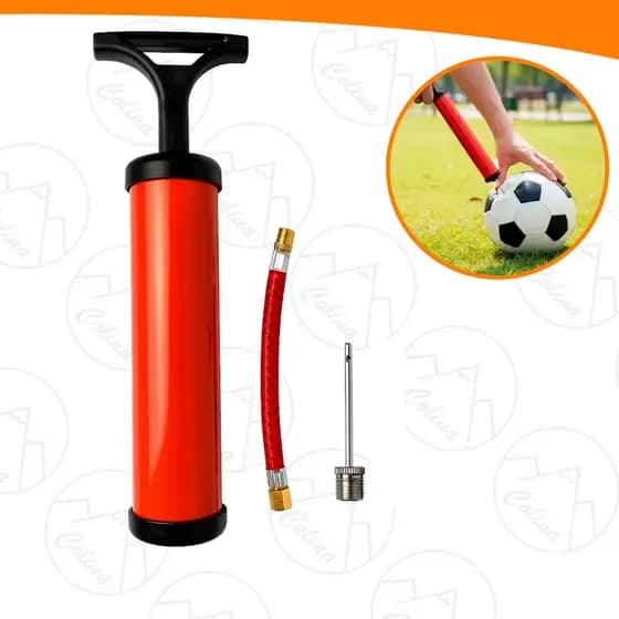 Bomba de Ar Manual Para Encher Inflar Bolas Com Extensor e 1 Bico Universal Futebol Volei Basquete