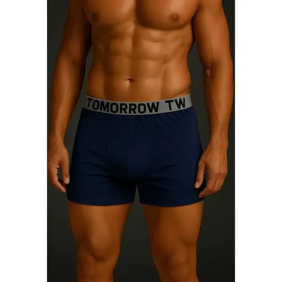 kit 5 cuecas GG1 COM FORRO elástico PRATA boxer Adulto TOMORROW