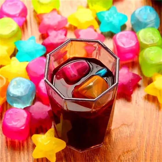 10 Cubos De Gelo Artificial Reutilizável Ecológico Formato de Fruta Promoção!