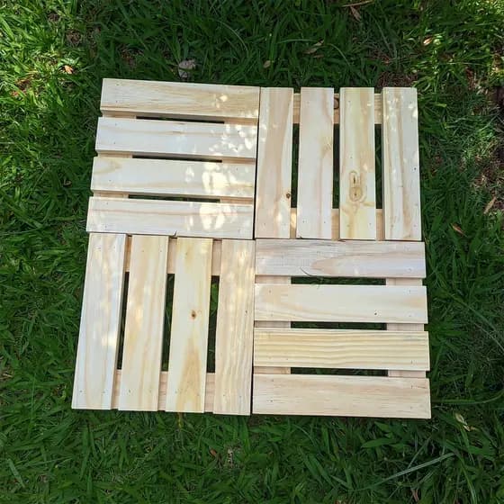 Suporte Para Vasos e Botijão Madeira Pinus Modular deck 30x30