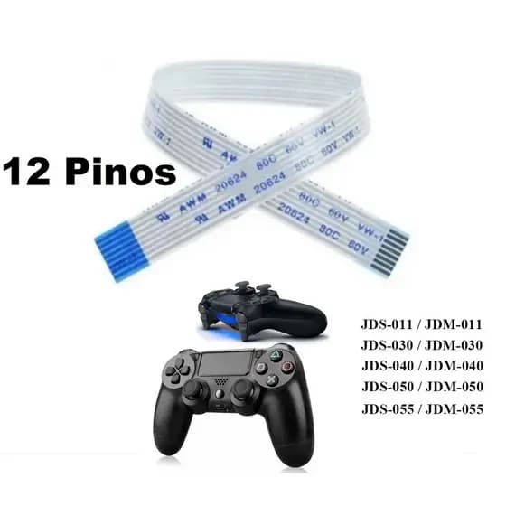 Cabo Flat 12 Vias Ps4 Controles Dualshock 4 Modelos 011 030 040 050