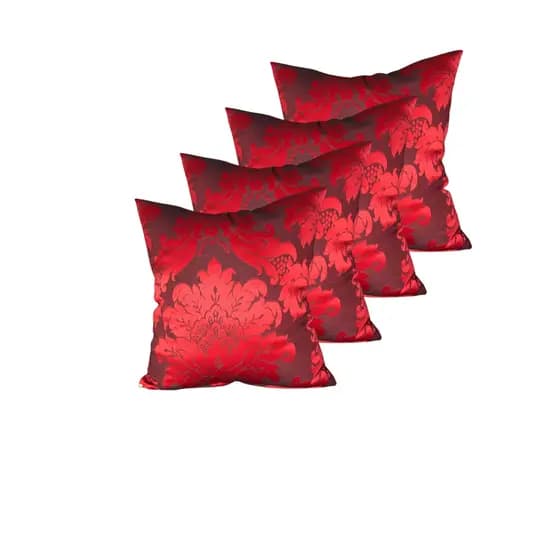 Kit 4 Almofadas Decorativas Arabesco Vermelho 40X4CM Decorativas