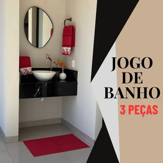 Jogo Toalha de Banho Bordado Richilieu 3 peças 100% algodão 2 banho 1 rosto