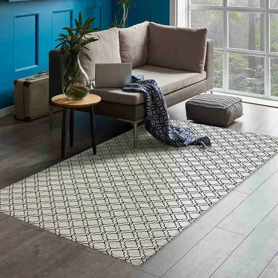 Tapete Jacquard Antiderrapante 132x250cm Casa Blanca Casa Dona