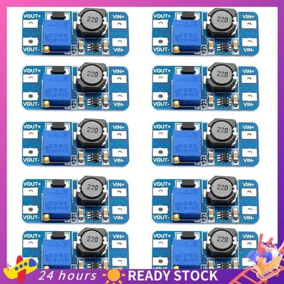 10PCS , MT3608 , Kit Conversor DC-Regulador De Impulso Módulo De Alimentação USB , 2V-24V A 5V-28V , Saída 2A , Micro -