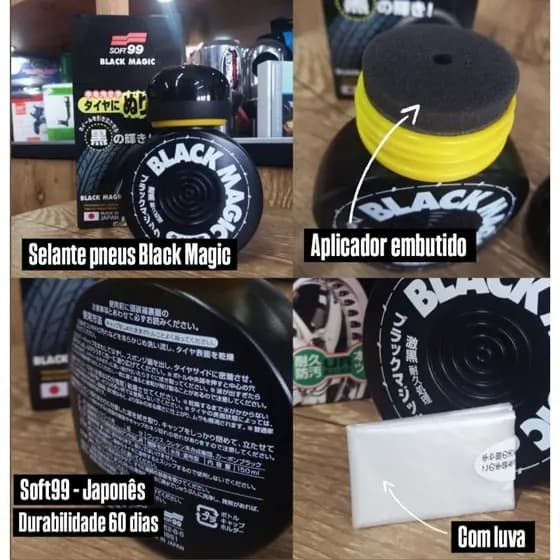 Preteador/ Pretinho SUPER Preto para Pneus Black Magic