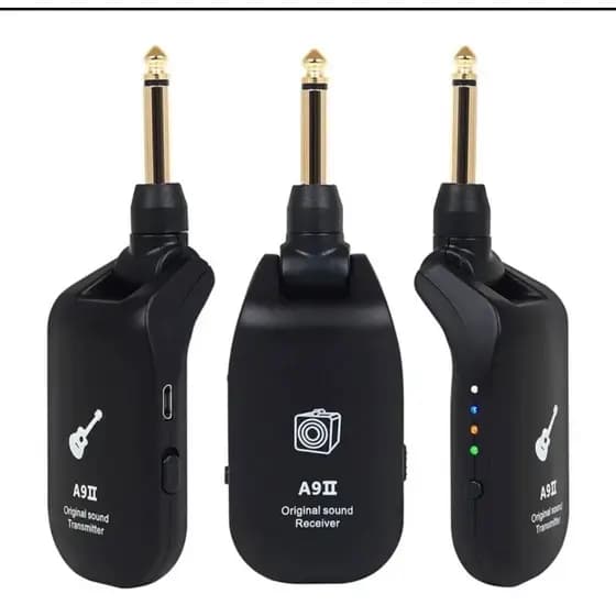 Conjunto Transmissor De Receptor A9ll De Guitarra Plug And P. A9 UHF Sem Fio Sistema De Guitarra Sem Fio 4 canais