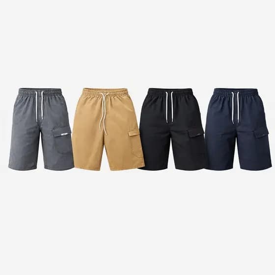 Bermuda De Brim Elástico Adulto Masculino COM BOLSO
