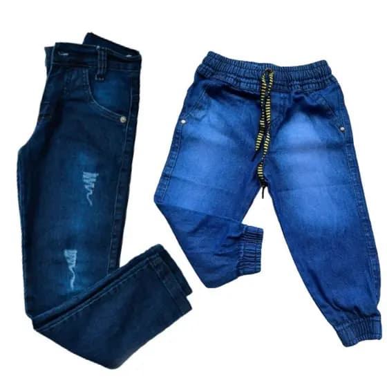 Kit 2 Calcas Jeans Infantil Masculino Para Menino