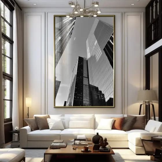 Quadro Decorativo GRANDE Alta Resolução Para Sala Quarto Escritório Quadro Arquitetura Prédios