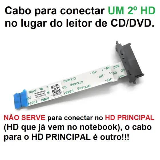 Cabo Conector Hd Sata Odd Dvd Dell 3567 3576 5558 5559 5566
