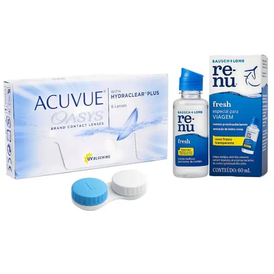 Lente de Contato Acuvue Oasys® com Estojo e Renu