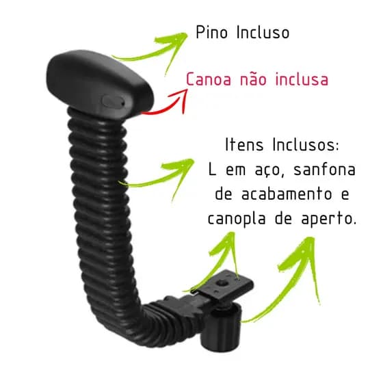 L Sanfonado para Encosto de Cadeira Secretária