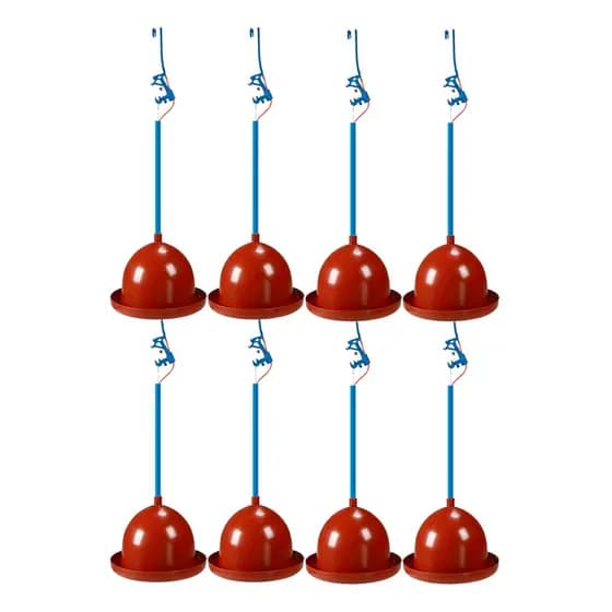 Kit 8 Unidades Bebedouro Frango Galinhas Aves Pendular