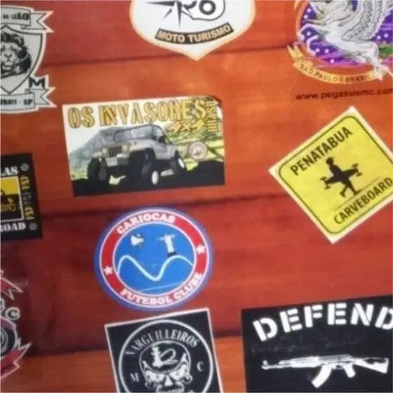 50 Adesivos 10 X 10cm Para Moto Clube Em Vinil Prova D'água