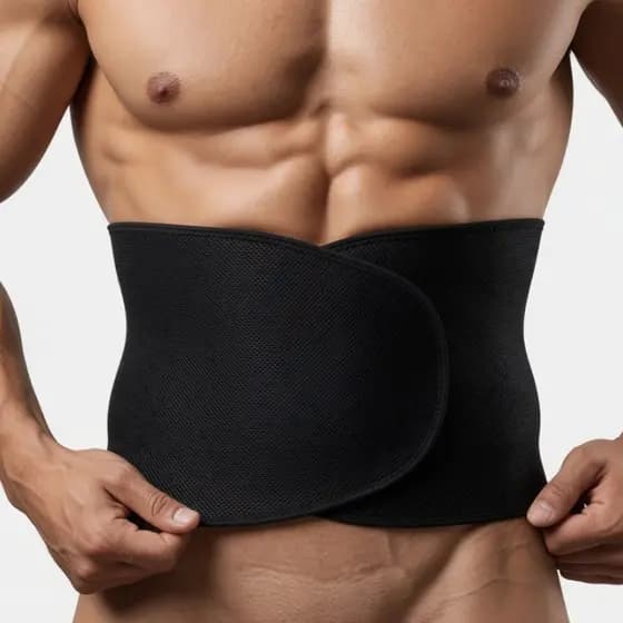LIGHT Cinta Faixa Abdominal Lombar Unissex Alta Compressão Térmica Postura Treino