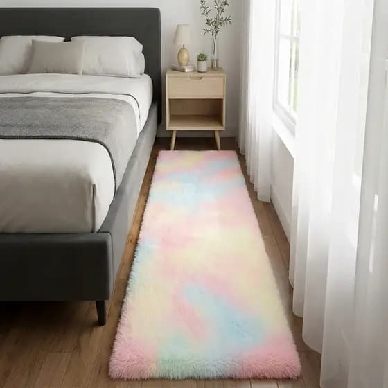 Passadeira Peluda Felpuda Marrom 2,00x60 para Quarto, Sala ou Corredor