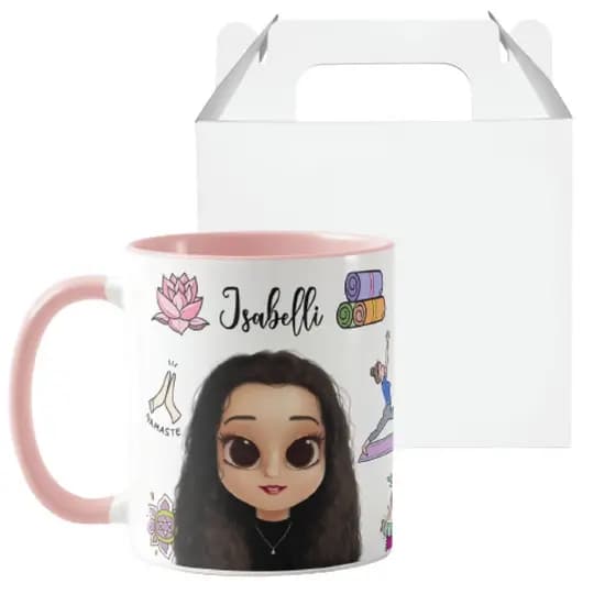 Caneca Personalizada Ioga Yoga Presente Criativo Xicara Zen