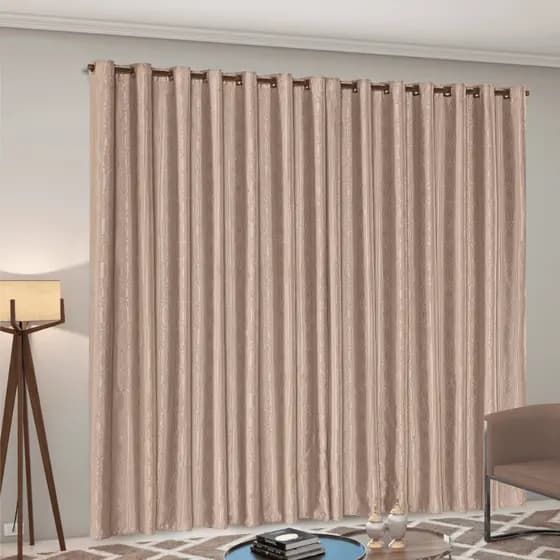 Cortina para Sala e Quarto Semi Blecaute Blackout Tecido Jacquard Atena 2,70m x 2,80m