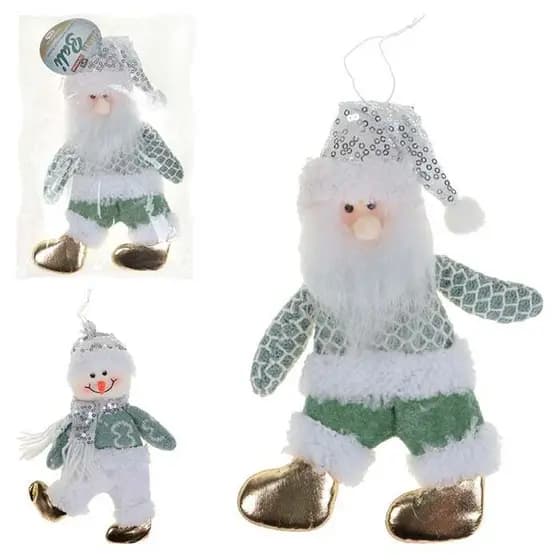 BONECO NATALINO BALI PAPAI NOEL OU BONECO DE NEVE COM BOTAS DOURADAS