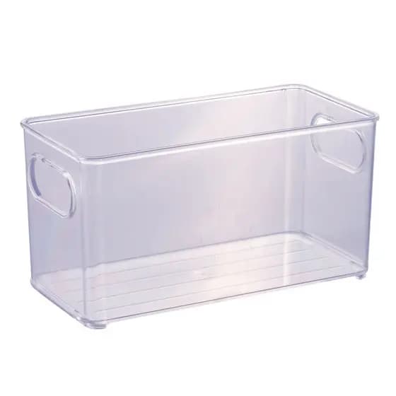 Organizador de Geladeira e Armário 10x20 Transparente Multiuso com Alça para Pegar
