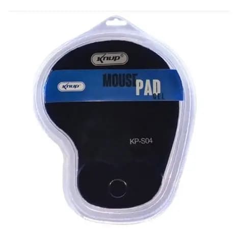 Mouse Pad Ergonômico C/ Apoio Punho Pulso Gel Silicone KP-S04 - Preto