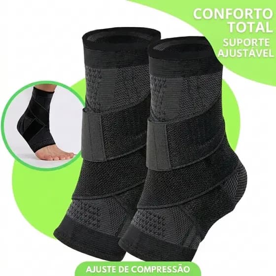 Kit Par 2 Tornozeleira Ortopédicas Compressão Estabilizadora Alívio De Dor Corrida Futebol Esportes