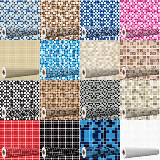 Papel de Parede Adesivo Lavável 3m - Pastilhas em Diversas Cores para Cozinhas, Banheiros Decoração
