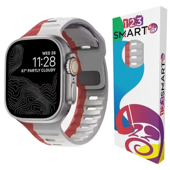 Pulseira Mariner Esportiva de Silicone marca 123smart Compatível com IWatch Se 42/44/45/Ultra 49mm