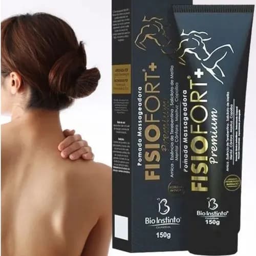 Pomada Massageadora Original Fisio Forte Preta Premium Tipo De Embalagem Caixa Fragrância Pomada